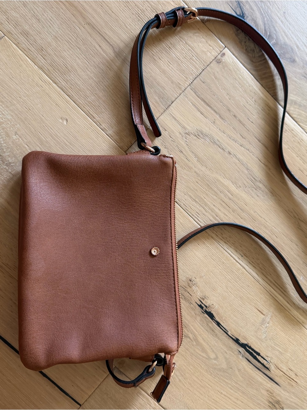 LC Lauren Conrad Brown Leather Crossbody Bag